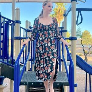Hollister Black Floral Dress